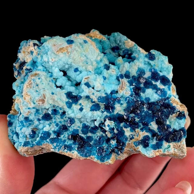 Veszelyite on Hemimorphite (rare) Palabanda Quarries, Mfouati