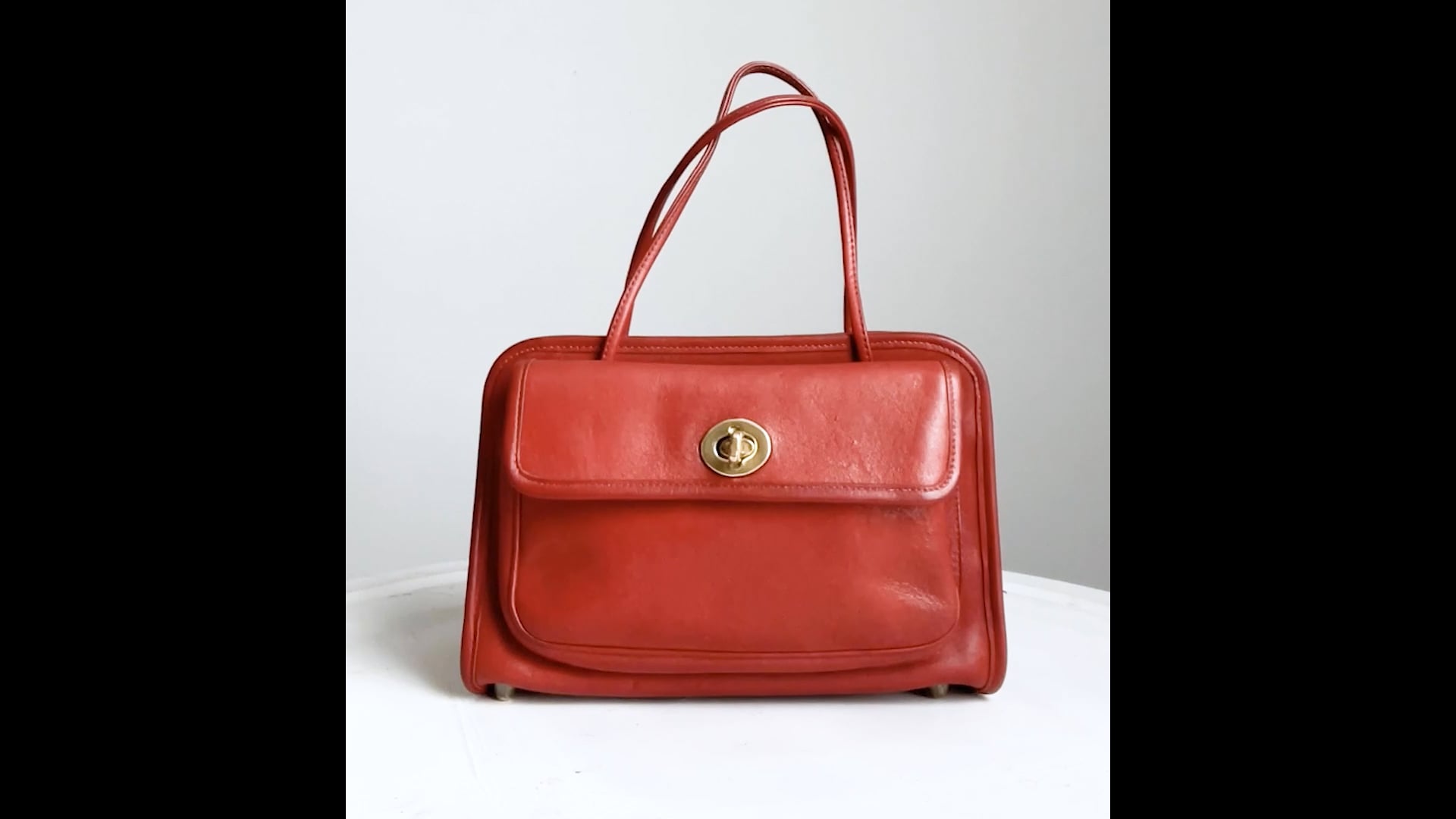 Small Orange Coach Purse Vintage Coach Old Mini Boston Orange Red