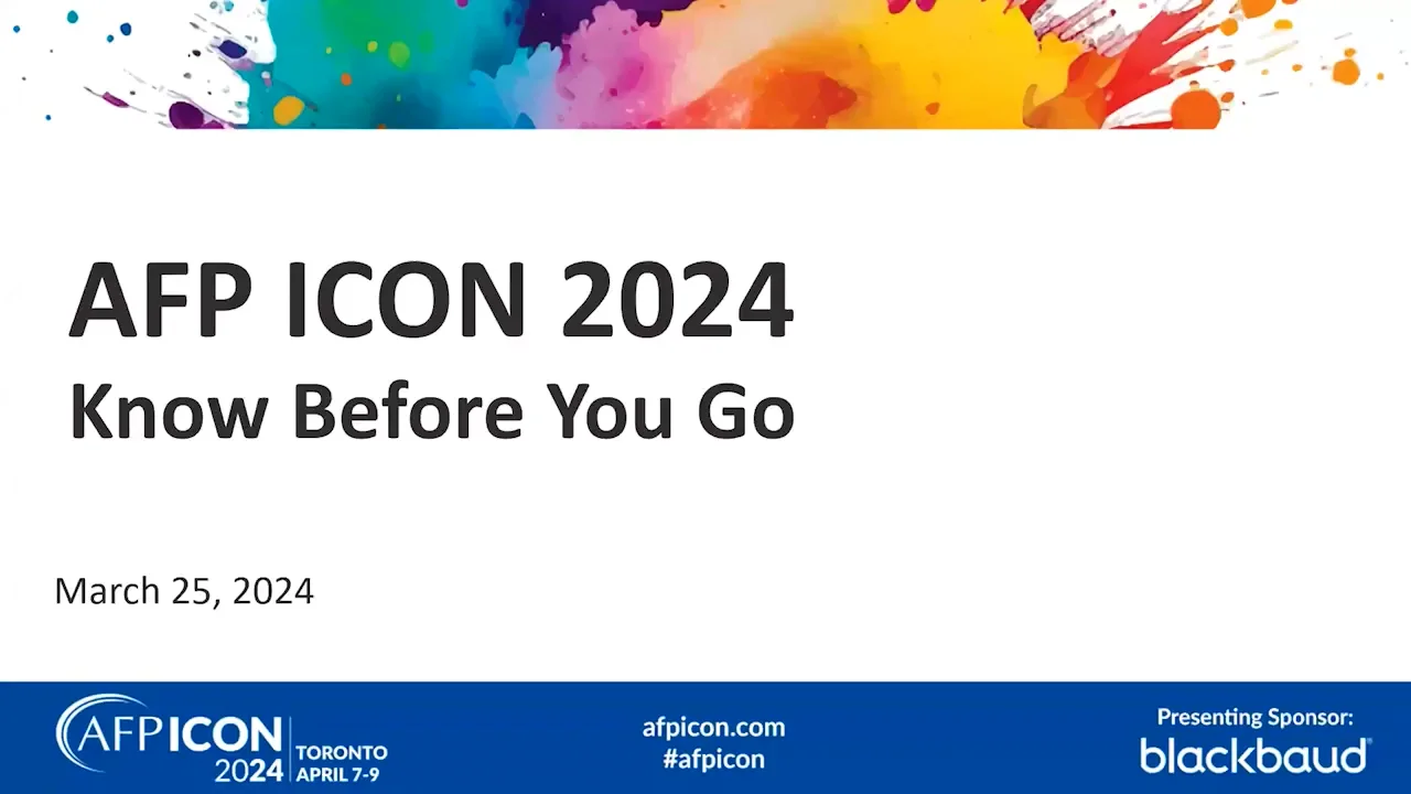 AFP ICON 2024 Know Before You Go Webinar on Vimeo