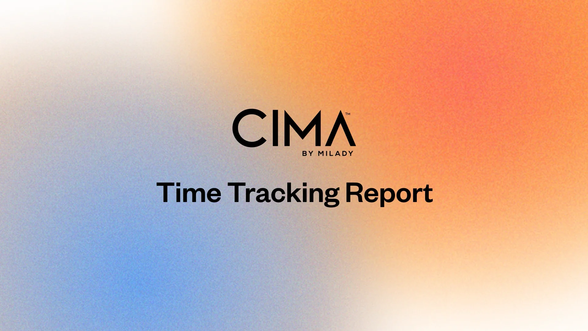 CIMA Time Tracking Report on Vimeo