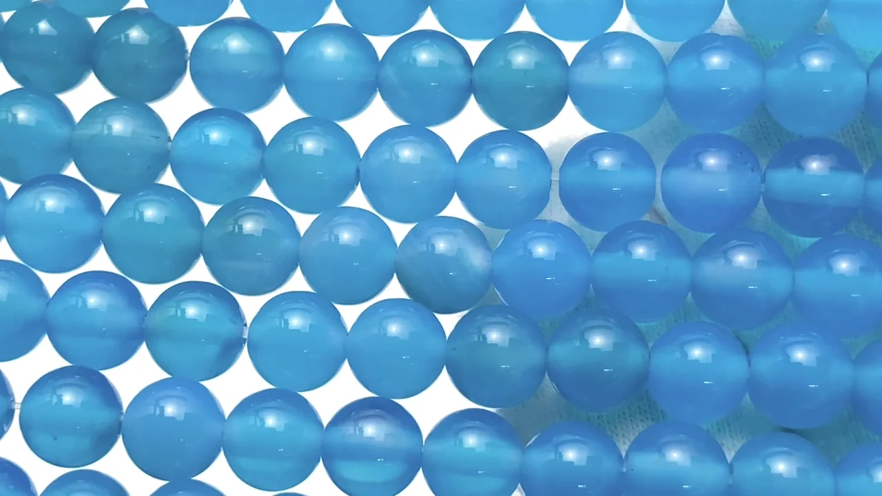 ブルーアゲート ラウンド6mm 1連｜天然石ビーズの卸問屋・通販ケンケン