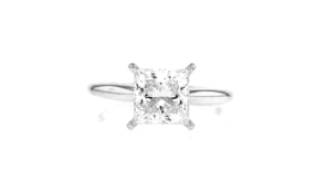 2.00 Carat Princess-Cut Lab-Grown Diamond Solitaire Ring in 14kt White Gold