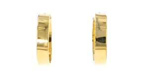 Italian 18kt Gold Over Sterling Flat Hoop Earrings