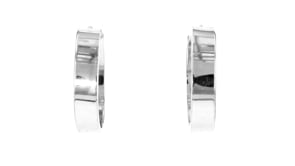 Italian Sterling Silver Flat Hoop Earrings