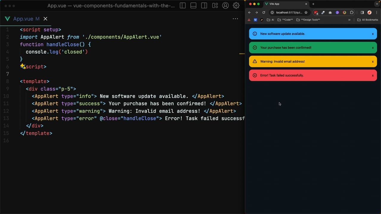 Build an Alert Vue Component - A Vue.js Lesson From our Vue.js...