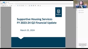 Supportive housing services oversight committee meeting March 25, 2024 on Vimeo