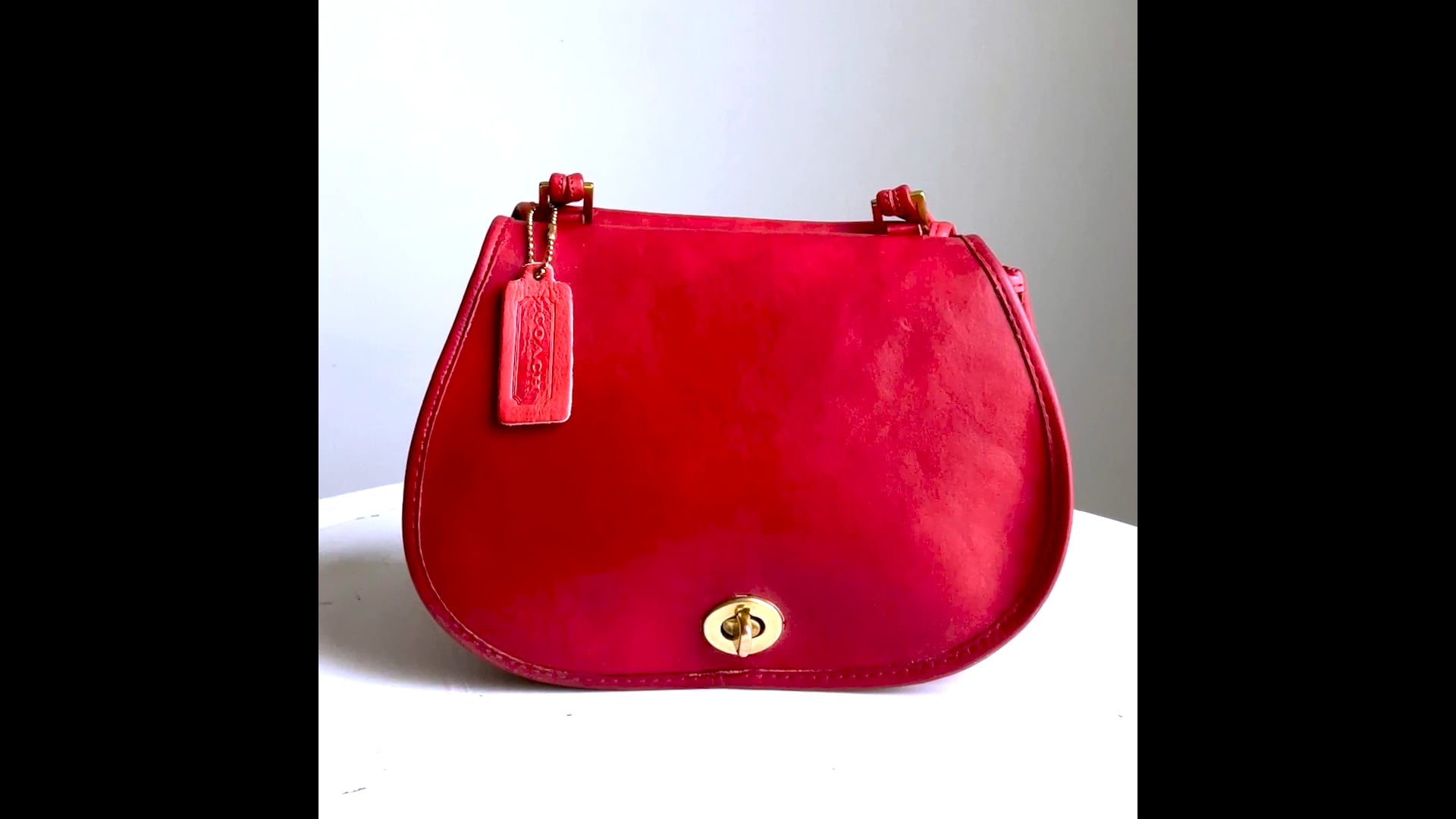 Bonnie Cashin for Coach Bag 2-in-1 Shoulder Pouch Rare Red Leather 