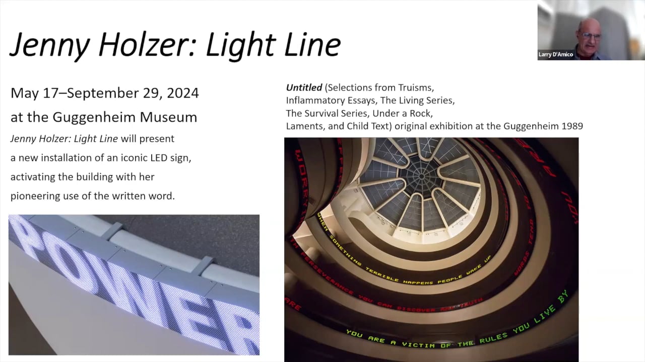 Art Talk - Jenny Holzer: Light Line