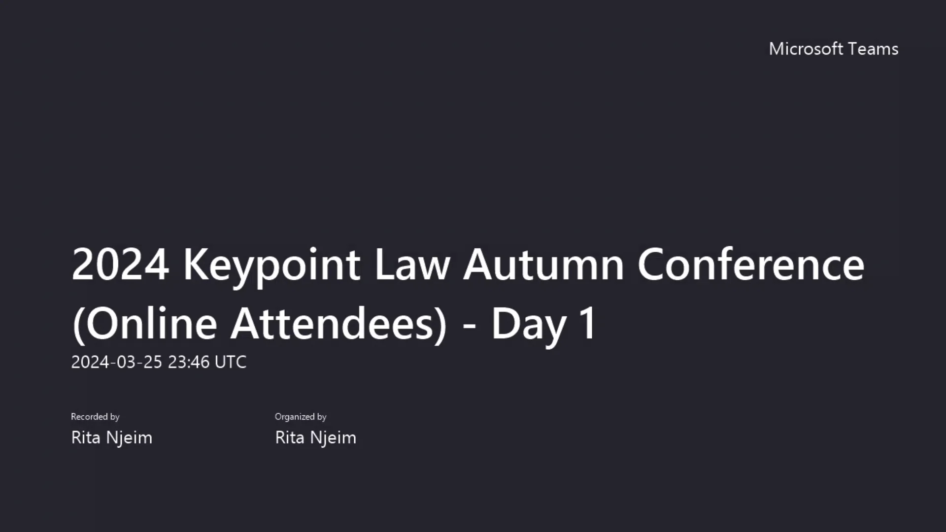 2024 Keypoint Law Autumn Conference (Online Attendees) - Day 1-20240326 ...