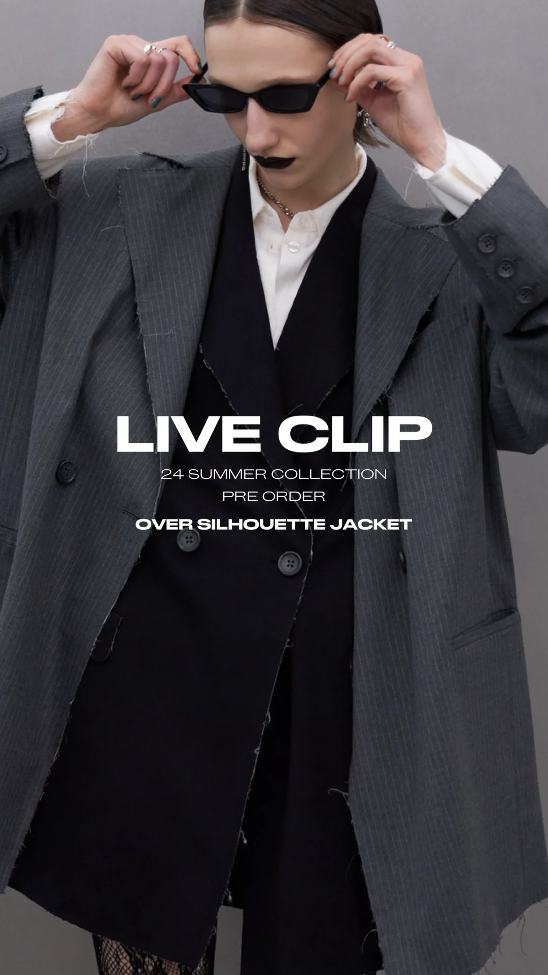 OVER SILHOUETTE JACKET(F GREY): OUTERjosemoon OVER SILHOUETTE JACKET(F GREY): OUTERjosemoon
