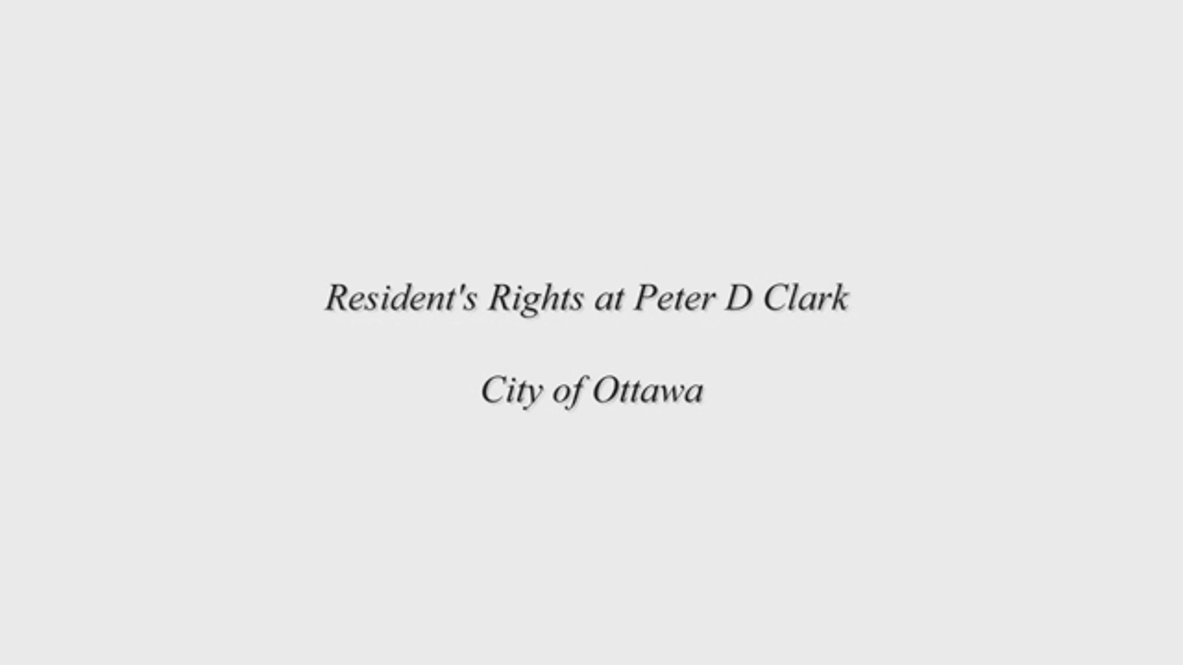 Resident Rights - video