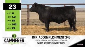 Lot #23 - JMK ACCOMPLISHMENT 343