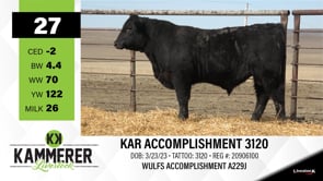 Lot #27 - KAR ACCOMPLISHMENT 3120