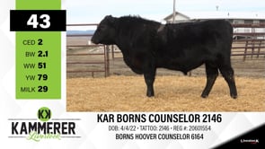 Lot #43 - KAR BORNS COUNSELOR 2146