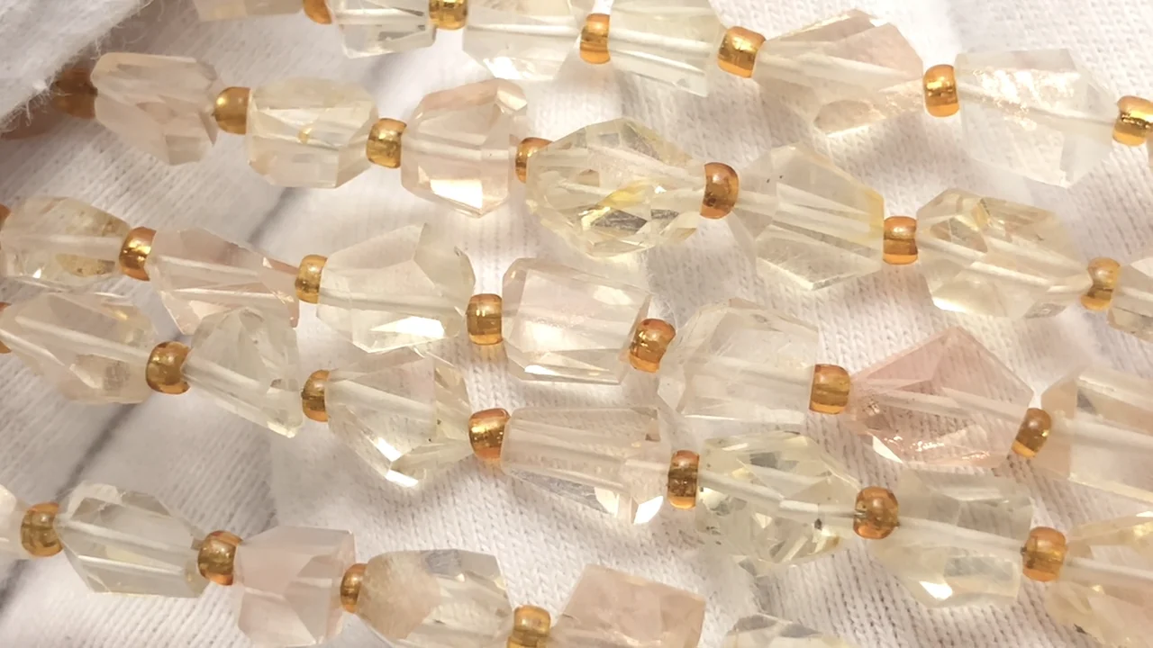 オレゴンサンストーン タンブルカット 1連（約20cm）｜天然石ビーズ