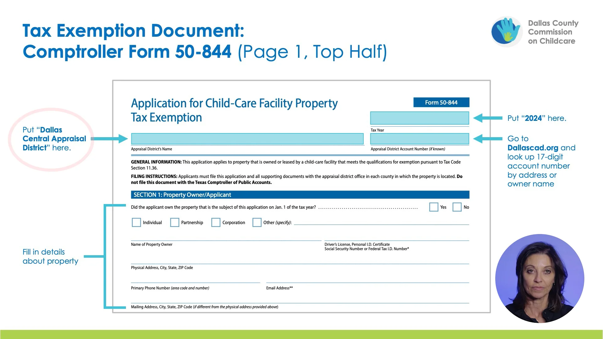 A Video Guide to Filing a Childcare Facility Property Tax 