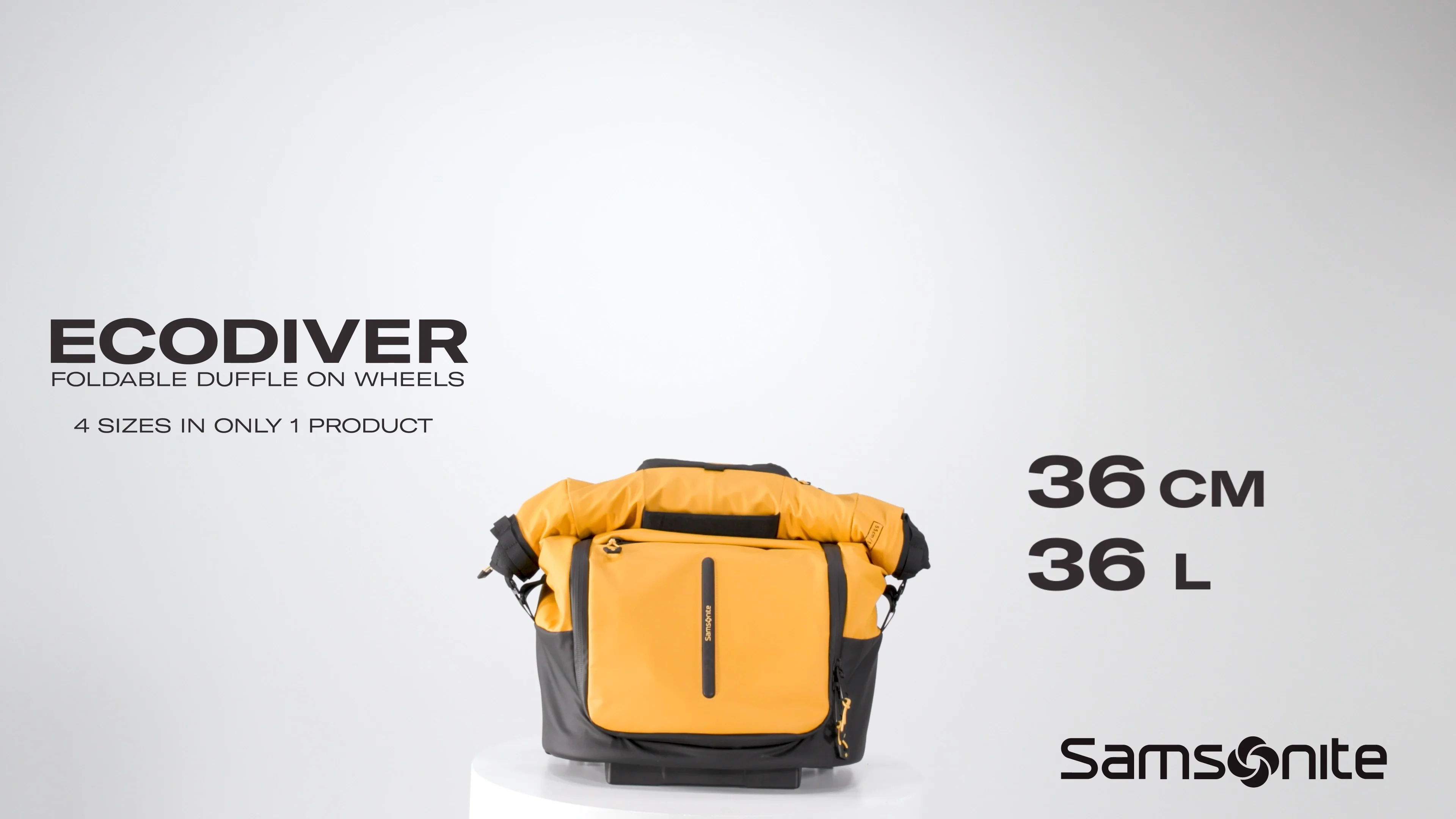 Ecodiver Foldable duffle with wheels 4-in-1 Black Samsonite UK