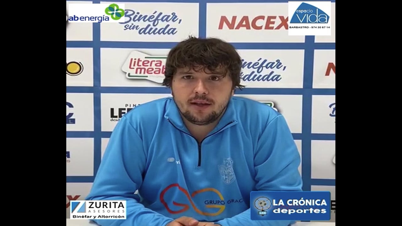 LA PREVIA / SD Huesca B - CD Binéfar / LUIS ARCAS (Entrenador Binéfar) Jor. 27 / Tercera Rfef