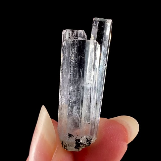 Beryl var: Aquamarine (doubly-terminated GEM crystals)