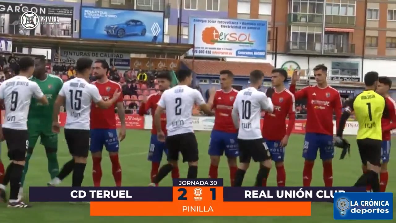 (RESUMEN Y GOLES) CD Teruel 2-1 Real Unión / Jor 30 - Primera Rfef / Gr 1