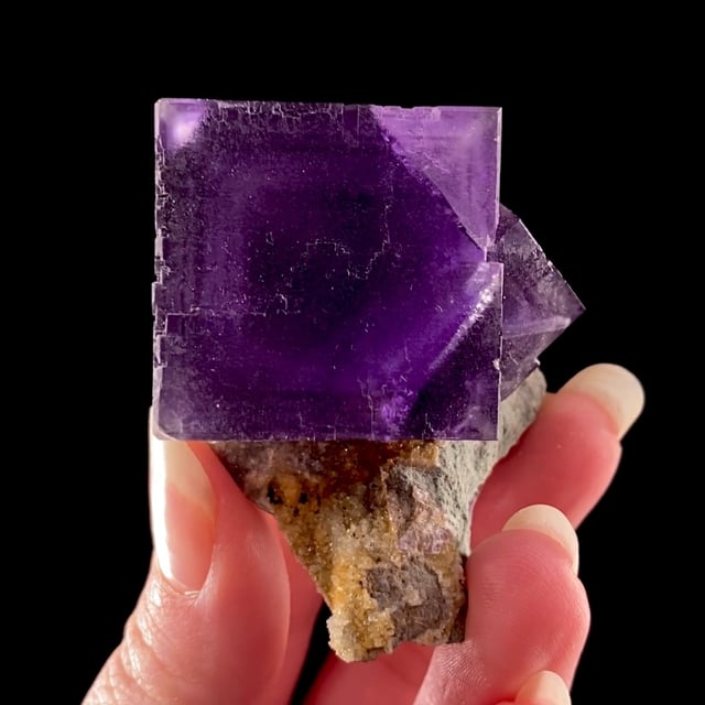 Fluorite (''phantom'' crystal) with Baryte