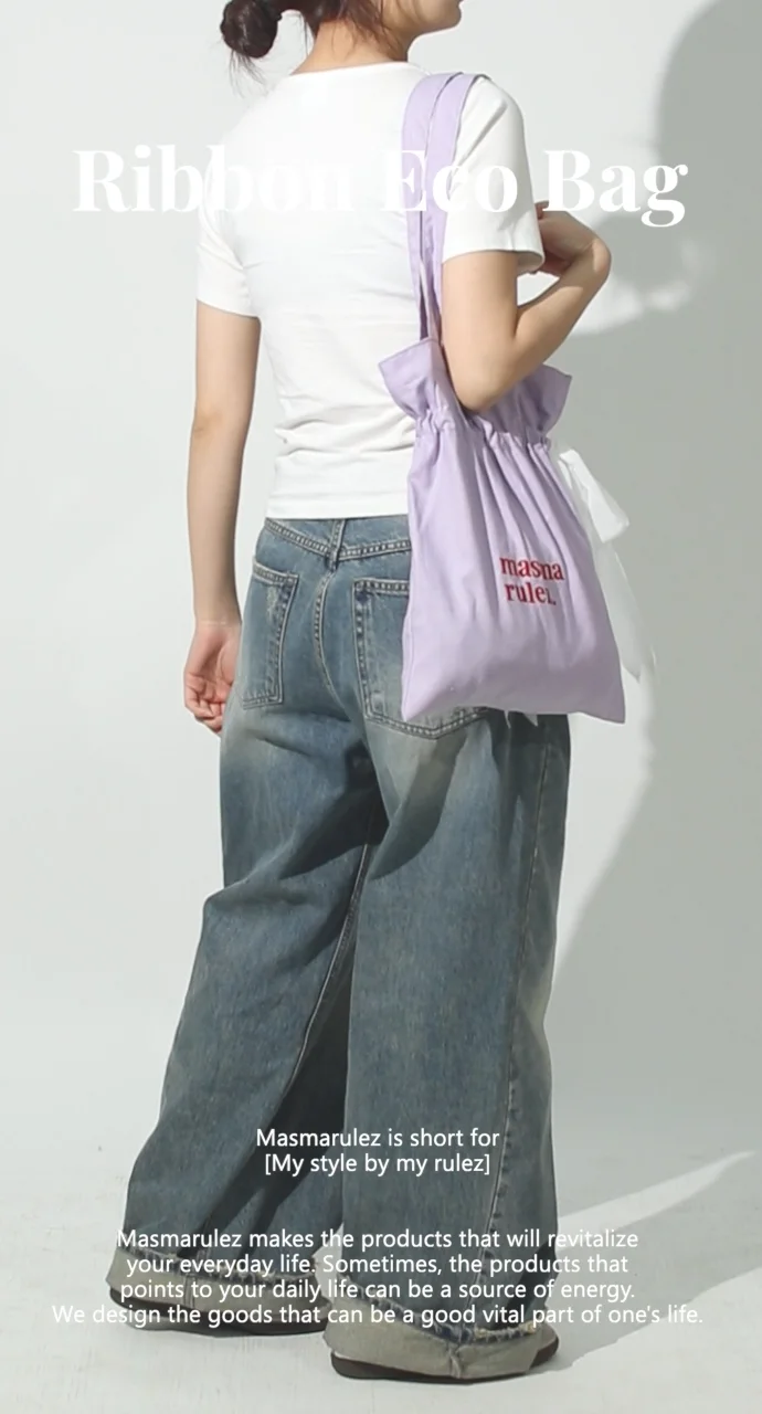 Ribbon eco bag_purple : Masmarulez [마스마룰즈]