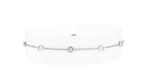 1.00 ct. t.w. Diamond Station Anklet in 14kt White Gold