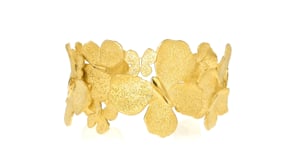 Italian 18kt Gold Over Sterling Butterfly Cuff Bracelet