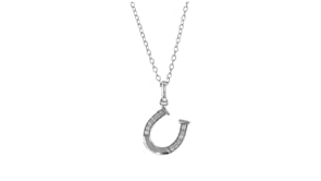 10 ct. t.w. Diamond Horseshoe Pendant Necklace in Sterling Silver