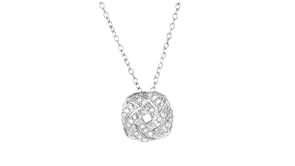 25 ct. t.w. Diamond Love Knot Jewelry Set Earrings and Pendant Necklace in Sterling Silver