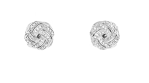 25 ct. t.w. Diamond Love Knot Jewelry Set Earrings and Pendant Necklace in Sterling Silver