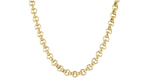 Italian 18kt Yellow Gold Rolo-Link Necklace