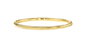 Italian 14kt Yellow Gold Mesh Bangle Bracelet