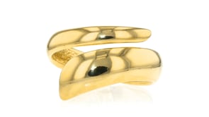 Italian 18kt Gold Over Sterling Tapered Bypass Cuff Bracelet