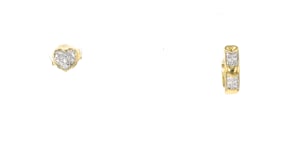 15 ct. t.w. Diamond Jewelry Set Three Single Cuff, Heart and Hoop Earrings in 18kt Gold Over Sterling