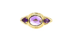 1.60 ct. t.w. Amethyst Ring in 18kt Gold Over Sterling