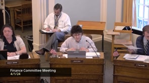 Marlborough Finance Committee Meeting: April 1, 2024