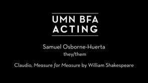 Samuel Osborne-Huerta - Claudio, Measure for Measure by William Shakespeare