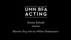 Emma Schuld - Blanche, King John by William Shakespeare