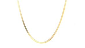 Italian 3mm 18kt Gold Over Sterling Herringbone Necklace