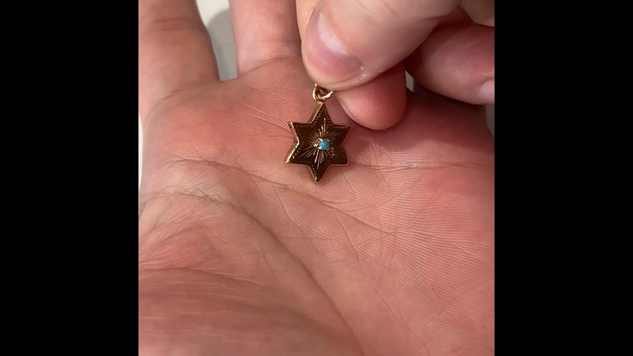 SUNNYCLUE 1 Box 60Pcs Star Of David Charms Bulk Gold Star