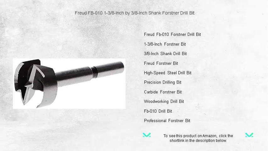 Foret Forstner En Acier Diablo 3/8 Po X 3-1/2 Po - 1 Pièce - UPC 008925480020