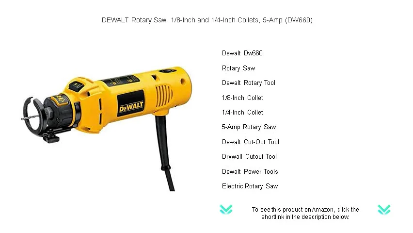 DEWALT Rotary Saw, 1/8-Inch and 1/4-Inch Collets, 5-Amp (DW660) on Vimeo