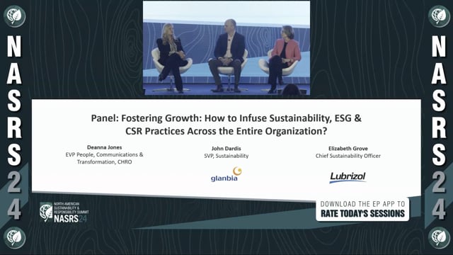 Panel: Fostering Growth: How to Infuse Sustainability, ESG & CSR Practices Across the Entire Organization?