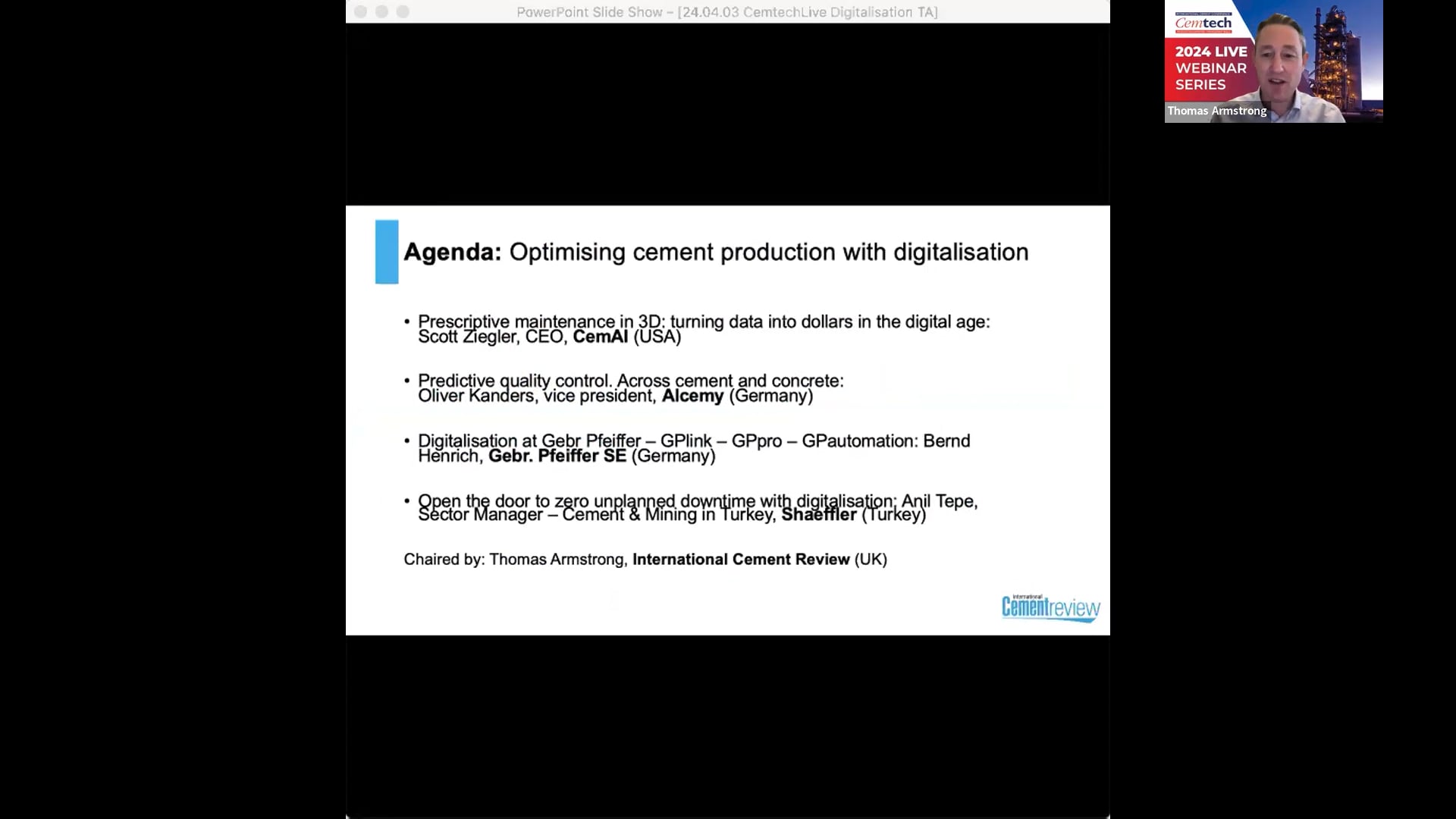 Cemtech Live Webinar: Optimising cement production with digitalisation