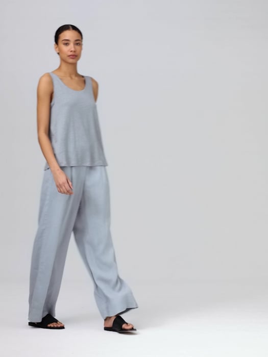 Garment Dyed Organic Linen Trouser Pant | EILEEN FISHER Garment Dyed Organic Linen Trouser Pant | EILEEN FISHER