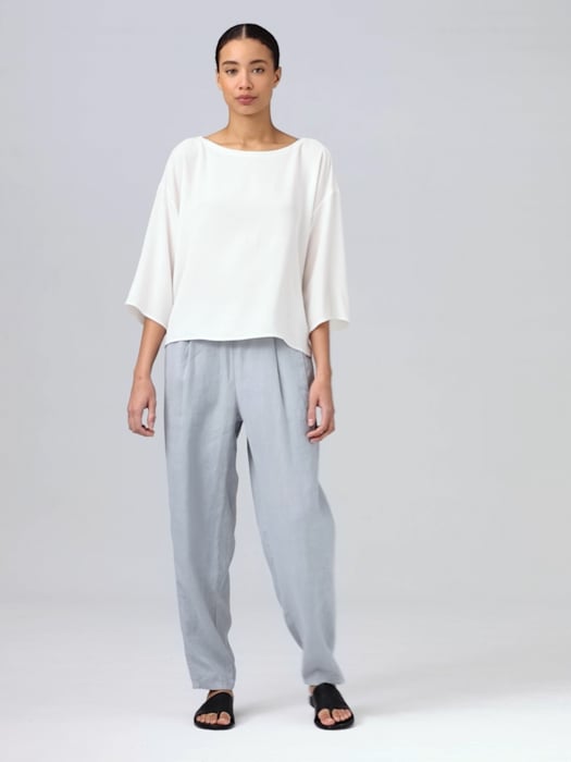 Garment-Dyed Organic Linen Lantern Pant | EILEEN FISHER