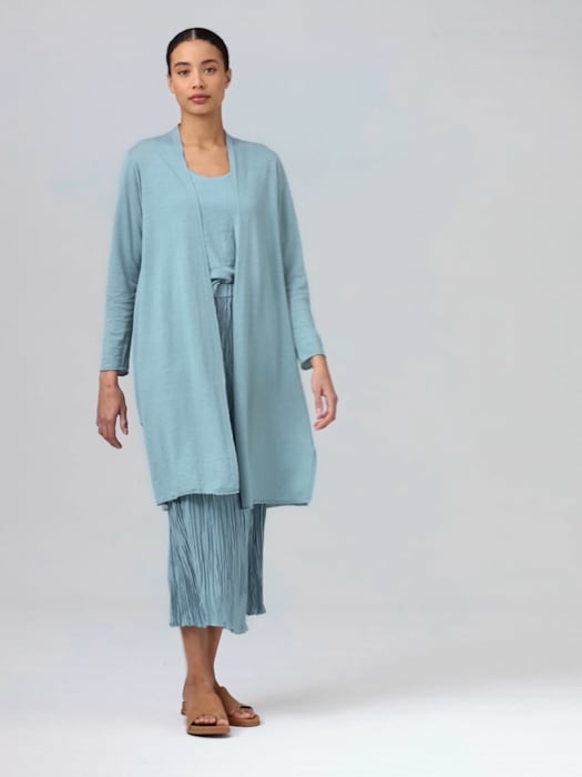 Organic Linen Cotton Long Cardigan | EILEEN FISHER Organic Linen Cotton Long Cardigan | EILEEN FISHER