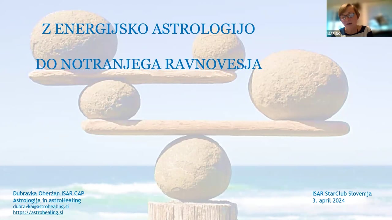 Z energijsko astrologijo do notranjega ravnovesja - Dubravka Oberžan 2024-04-03