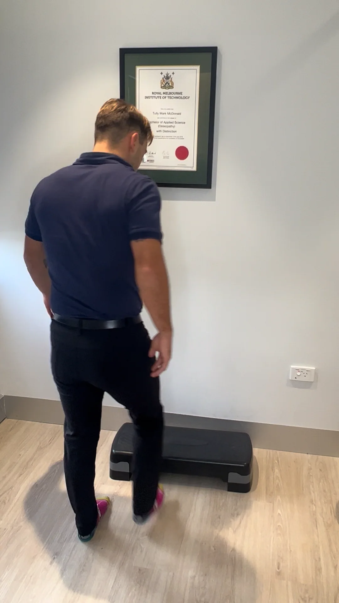 Calf stretch on step MOV on Vimeo